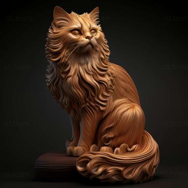 3D model Oriental Longhair cat (STL)